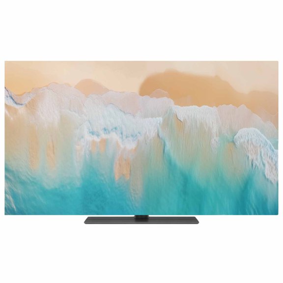 Orange Aqua Coastal TV Dust Cover,Stretchable TV Screen Desktop Computer Protector Cover,Summer Beach Seaside Nautical Television Dustproof Slipcover Indoor Outdoor for 40–43 Inch Flat or Curved TVs