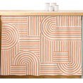 thumbnail image 1 of Orange Arches Cabinet Curtains 28" W x 35" L, Abstract Modern Minimalist Curves Line Geometric Under-Desk Privacy Dust Proof Drape Dishwasher Curtain Sink Skirt for Kitchen Closet Bathroom Laundry, 1 of 9