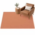 Orange Area Rug 4'x6', Modern Solid Color Soft Mat Non-Slip Silicone ...