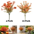 thumbnail image 1 of Orange Artificial Eucalyptus Flowers with Leaves Stems,Autumn Simulation Branches with Flowers,Plants Vines Floral Arrangement Wedding Bouquets Decor, 1 of 8