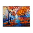 thumbnail image 1 of Orange Autumn Landscape With Little Road III 20 in x 12 in Framed Painting Canvas Art Print, by Designart, 1 of 5