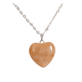 thumbnail image 1 of Orange Aventurine Heart Necklace, 1 of 1