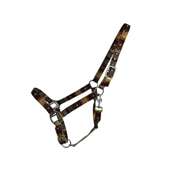 Orange Aztec Print Nylon Halter