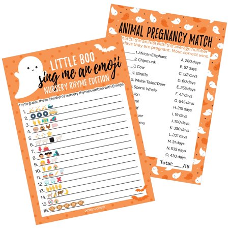 Orange Baby Shower Fun Bundle - 20 Emoji Picture Guessing Game Cards for Pregnancy Celebration Activities. Perfect for Engaging Guests and Creating Lasting Memories!