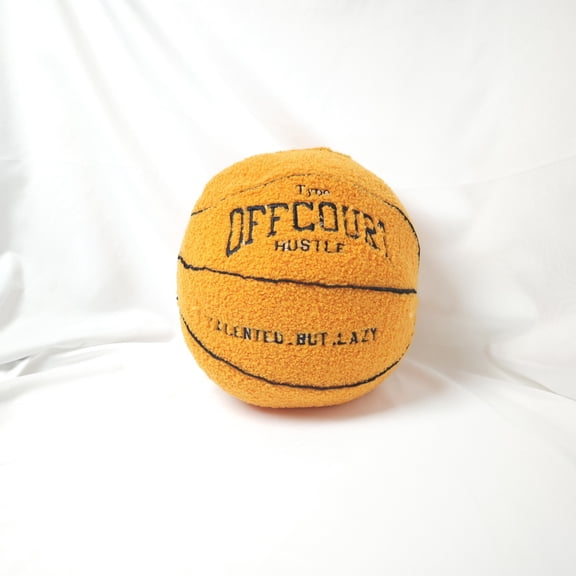 Orange Ball Plush Stuffed Animal Toy Pillow, Lumbar Back Cushion Decoration