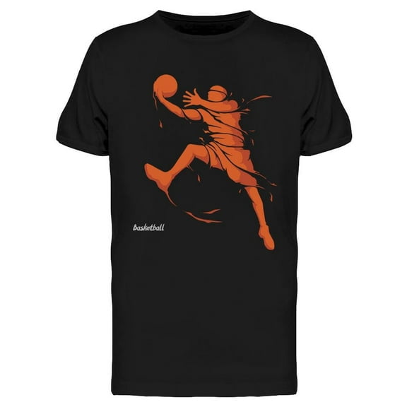 Orange Basketball Player   T-Shirt Men -Image by Shutterstock, Male Large