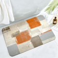 thumbnail image 1 of Orange Bathroom Rug Mat, Modern Bath Mats for Bathroom Non Slip, Absorbent Bathroom Shower Floor Mat Washable, Carpet Floor Mats for Tub, Art Painting Bathroom Decor, 17" x 24", 1 of 6