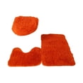 thumbnail image 1 of Orange Bathroom toilet Rugs Set, Non-Slip Washable Bath Mats for Bathroom, 3-Piece Burnt Orange Bathroom Set, includes toilet Lid Cover, Contour Bath Rug & Shower Floor Mat, Ideal, 1 of 4