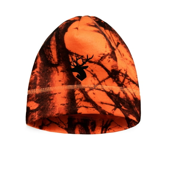 Orange Beanie Tree Camo Antlers Design Polyester - MODERN OUTDOORS APPAREL