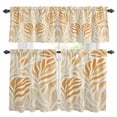 thumbnail image 1 of Orange Beige Abstract Kitchen Curtains Sets for Windows 24 Inch Length, Modern Ombre Vintage Art Rod Pocket Window Treatments Tier Curtains and Valances Set for Bedroom/Bathroom, 1 of 8