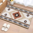 thumbnail image 1 of Orange Beige Boho Bathroom Mats 2x3 FT, Non Slip Small Kitchen Mat, Vintage Ethnic Tribal Southwestern Washable Soft Backed Front Door Throw Rugs Non-Shedding Indoor Outdoor Doormat for Entryway Sink, 1 of 8