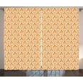 thumbnail image 1 of Ambesonne Orange Beige Curtains 2 Panel Set, Autumn Foliage, 108" x 108", Orange Beige, 1 of 3
