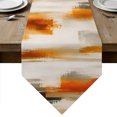 thumbnail image 1 of Orange Beige Gray Table Runner Linen Burlap Table Runner 60 Inches Long Bohemia Modern Simple Neutral Pattern Dresser Scarves for Kitchen Island Coffee Dining Room Party Holiday Decoration 13"x60", 1 of 8