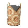 thumbnail image 1 of Orange and Beige Laundry Bag, Ornamental Baroque Leaves and Flowers Victorian Vintage Pattern, Hamper Basket with Handles Drawstring Closure for Laundromats, 13" x 19", Orange and Beige, by Ambesonne, 1 of 4
