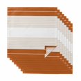 thumbnail image 1 of Orange Beige Stripe Cloth Napkins, Modern Art Horizontal Striped Washable and Reusable Dinner Napkins Set of 8, Table Napkin for Kitchen Party Birthday Wedding Hotel Housewarming 20"x20", 1 of 9