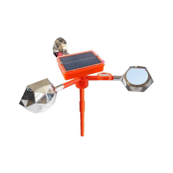 Orange Bird Reflective Scare Device Weatherproof Outdoor Gift for Gardener Solar Powered Wind Driven for Backyard Garden Farm