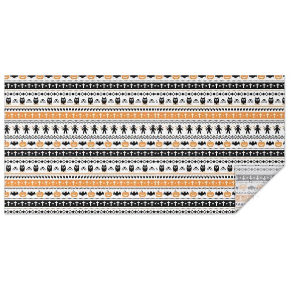 Orange and Black Christmas Pattern Rectangle Tablecloth 60"x120",Waterproof Polyester Rectangle Table Cloth, Wipeable Spillproof Polyester Tablecloth for Dining, Camping, Indoor and Outdoor