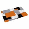 thumbnail image 1 of Orange Black Grey Doormat Outdoor Entrance 16"x24", Middle Century Irregular Geo Abstract Art Absorb Moisture Dirt Door Mats, Non-Slip Rubber Backing Floor Mats Indoor, Low-Profile Front Door Rugs, 1 of 9