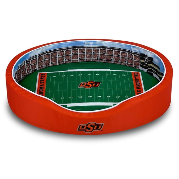 Orange/Black Oklahoma State Cowboys 7'' x 19'' x 23'' Small Stadium Oval Dog Bed