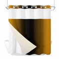 thumbnail image 1 of Orange Black Ombre No Hook Shower Curtain Waterproof,Bathroom Curtains with Snap in Liners and See Through Top Window,Gradient Contemporary Abstract Art Hotel Style Bathtub Curtains Shower 66"Wx72"L, 1 of 8