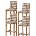 thumbnail image 1 of Orange Black Plaid Bar Stool Covers Set of 4, Farmhouse Orange Black Checkered Stretch Washable Bar Chair Covers with Backs, Removable Pub Counter Height Chair Cover for Kitchen Dining Room Cafe, 1 of 7
