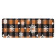 thumbnail image 1 of Orange and Black Plaid Christmas Snowflake Pattern Kitchen Rug Mat,Kitchen Runner Rugs Non Skid Washable,Decorative Kitchen Floor Mats for Kitchen,Sink,Laundry,17"x47.2", 1 of 7