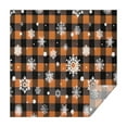 thumbnail image 1 of Orange and Black Plaid Christmas Snowflake Pattern Square Tablecloth,Waterproof Square Table Cover,Wipeable Spillproof Washable Table Cover for Home Kitchen Party Decor 42"X42"(107x107cm), 1 of 6