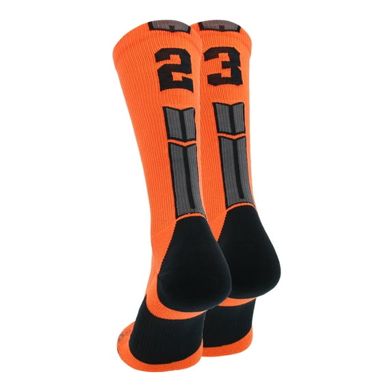 Orange/Black Player Id Crew Number Socks (#23, Small)