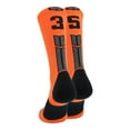 thumbnail image 1 of Orange/Black Player Id Crew Number Socks (#35, Small), 1 of 2