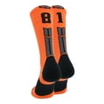 thumbnail image 1 of Orange/Black Player Id Crew Number Socks (#81, Medium), 1 of 2