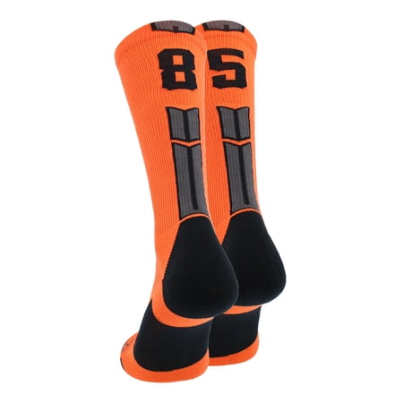 Orange/Black Player Id Crew Number Socks (#85, Small)