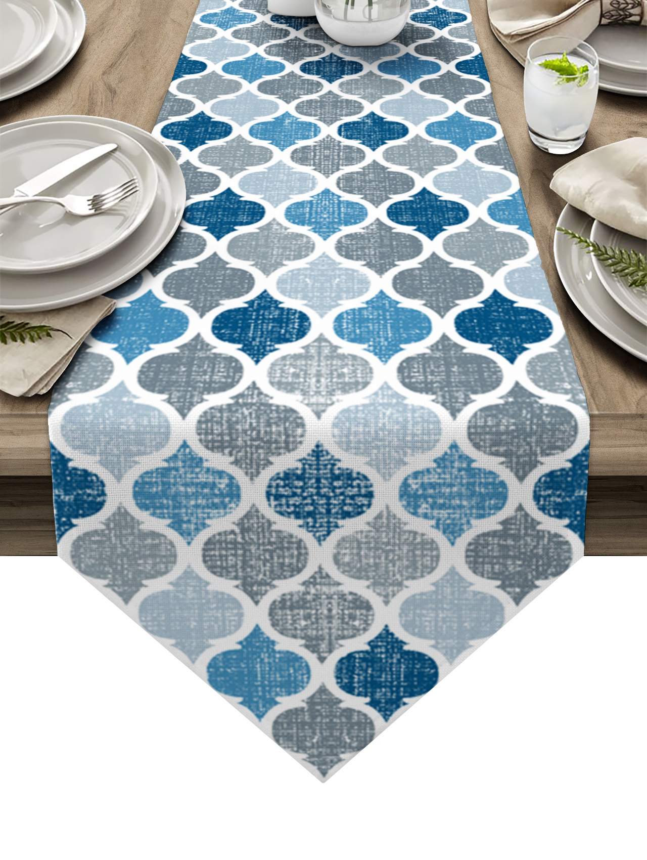 Triangular Tablecloth Orange Black Rhombus Triangle Geometry Table Runner Boho Wedding ration ...