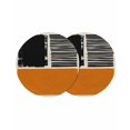 thumbnail image 1 of Orange Black Round 13 Inch Placemats Set of 2, Farmhouse Striped Modern Abstract Art HeatResistant Non Slip Place Mats for Dining Table, Wipeable Braided Kitchen Table Mats for Housewarming, 1 of 9