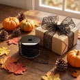 thumbnail image 1 of Orange Black Spiderweb Gift Wrapping Ribbon, Halloween Wired Edge Craft Ribbon for Fall Wreath DIY Decor, 141.73x2.48in, 1 of 6