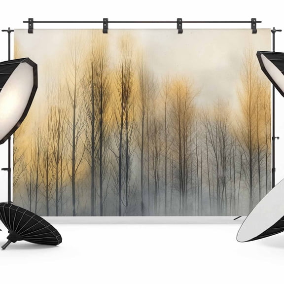 Orange Black Tree Backdrop for Photoshoot, Photography Photo Studio Background Wall Backdrop, Modern Ombre Abstract Art Back Drop Banner Panel for Portraits Wedding Party Live Streaming Decor 7x5Ft