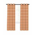 thumbnail image 1 of Orange Blackout Curtains, Light Blocking Print Window Curtains, Country French Rustic Buffalo Plaid Modern Art Thermal Insulated Window Drapes for Living Room Kitchen Cafe 2 Panels, 84"W x 84"L, 1 of 9
