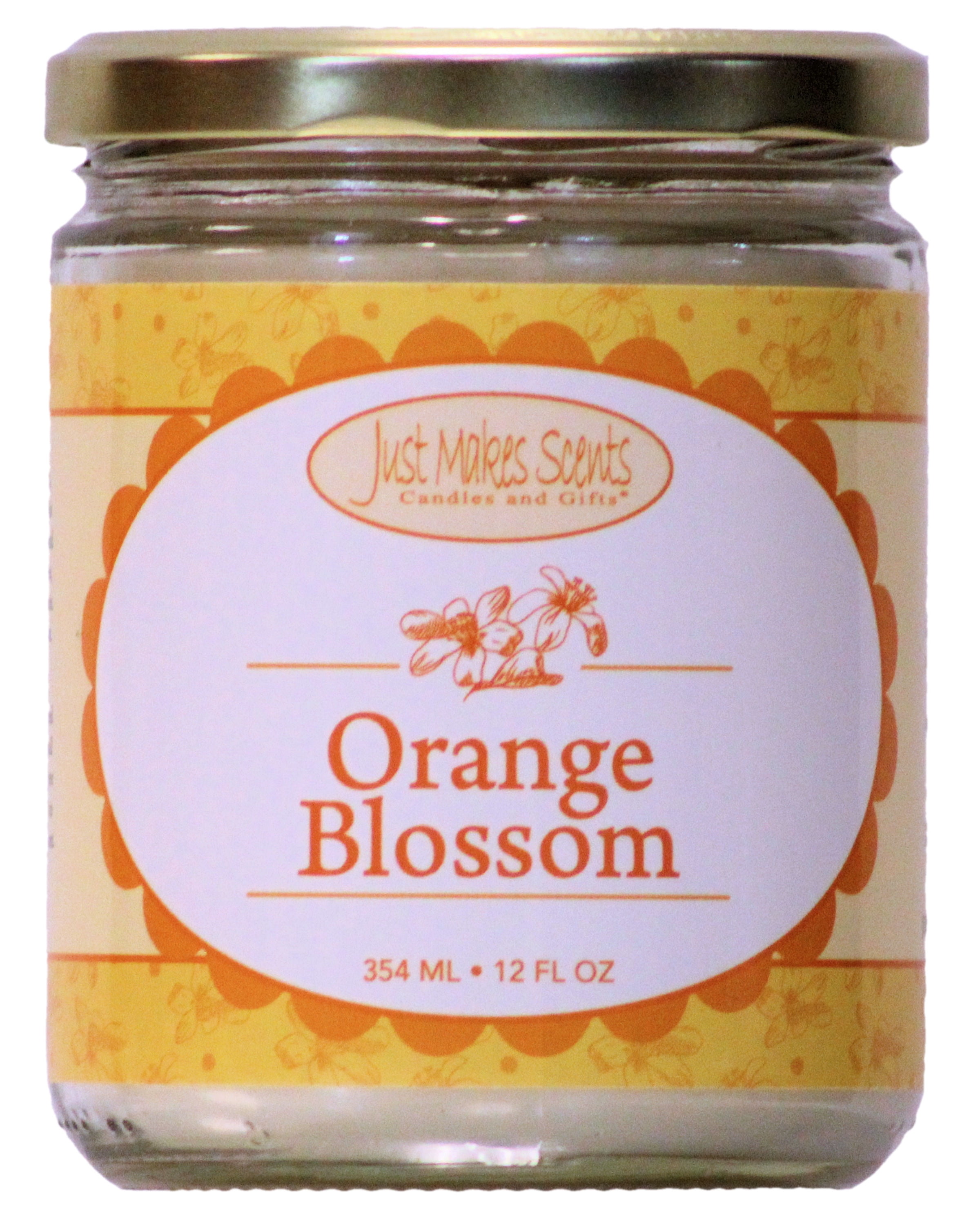 Orange Blossom Salsa Jar Candles 12 oz -Just Makes Scents Candles & Gifts