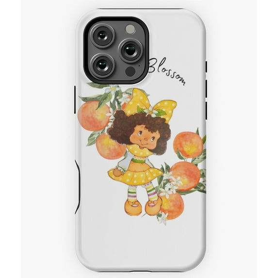 Orange Blossom Vintage Cartoon Phone Case for iPhone 16 15 14 13 12 11 Pro Max
