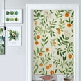thumbnail image 1 of Orange Blossoms Leafy Pattern Cheerful Door Curtain Nordic Living Room DoorCurtain Porch Partition Curtain Kitchen Rative Half Curtain, 1 of 4