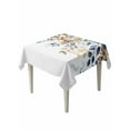thumbnail image 1 of Orange Blue Botanical Table Cloth, Weeping Fall Eucalyptus Leaves Waterproof Tablecloth for Square Tables, Reusable Washable Fabric Table Cover for Restaurant Kitchen Dining Tables 54"x54", 1 of 6