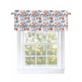 thumbnail image 1 of Orange Blue Coral Curtain Valances for Windows, Summer Coastal Beach Fish Ocean Kitchen Valance Window Treatment, Light Filtering Block Curtains for Bathroom/Bedroom/Living Room 42'' x 18'', 1 of 9