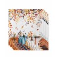 thumbnail image 1 of Orange Blue Fall Cloth Napkins Set of 4 Reusable Dinner Napkins, Thanksgiving Maple Leaf Autumn Cocktail Napkin Washable Table Napkins for Wedding/Holiday Party/Baby Shower 20"x20", 1 of 7