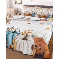 thumbnail image 1 of Orange Blue Fall Twin XL Size Down Alternative Comforter, Lightweight Comforter Quilt Bedding Set with Pillow Shams Thanksgiving Maple Leaf Autumn All Seasons Bed Comforter Duvet Insert 68"x98", 1 of 7
