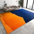 thumbnail image 1 of Orange Blue Geometric Creative Area Rugs, Orange Blue Gradient Easy Clean Rug, Soft Non-Skid Carpet Throw Rug For Kids Bedroom Living Room Bathroom Classroom Office 2x3ft, 1 of 6
