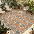 thumbnail image 1 of Orange Blue Geometric Outdoor Rug 3x5 Ft - Reversible Patio Rug Outdoor Camping Rugs, Ethnic Southwest Country Washable Indoor Outdoor Area Rugs, Non-Slip Outdoor Carpet Runner for Deck/Porch, 1 of 8