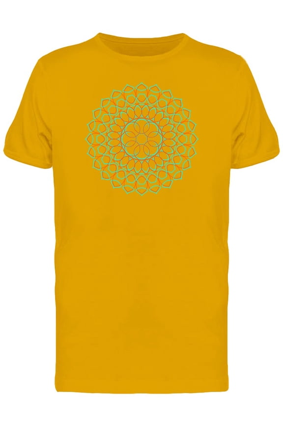 Orange Blue Goth Mandala T-Shirt Men -Image by Shutterstock, Male Medium