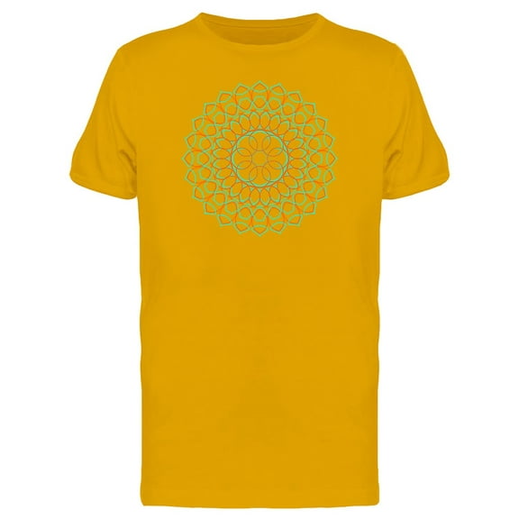 Orange Blue Goth Mandala T-Shirt Men -Image by Shutterstock, Male XX-Large