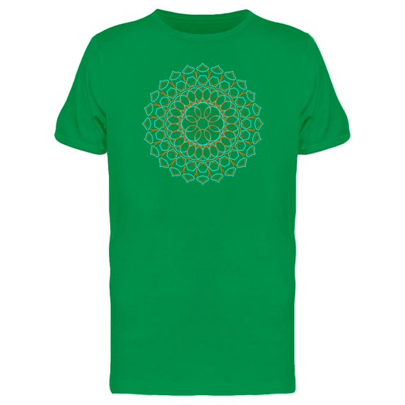 Orange Blue Goth Mandala Tee Men's -Image by Shutterstock