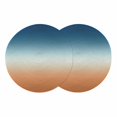 thumbnail image 1 of Orange Blue Ombre Round 13 Inch Placemats Set of 2, Contemporary Abstract Gradient HeatResistant Non Slip Place Mats for Dining Table, Wipeable Braided Kitchen Table Mats for Housewarming, 1 of 9