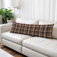 thumbnail image 1 of Orange Blue Plaid Body Pillow Cover, Pillowcase Protectors with Zipper, Breathable Decorative Throw Pillow Case Cover, Farmhouse Checkered Buffalo Fall Pillow Shams for Couch Sofa 20x60Inch, 1 of 9